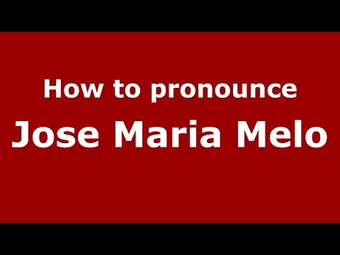 How to pronounce Jose Maria Melo (Colombian Spanish/Colombia)  - PronounceNames.com