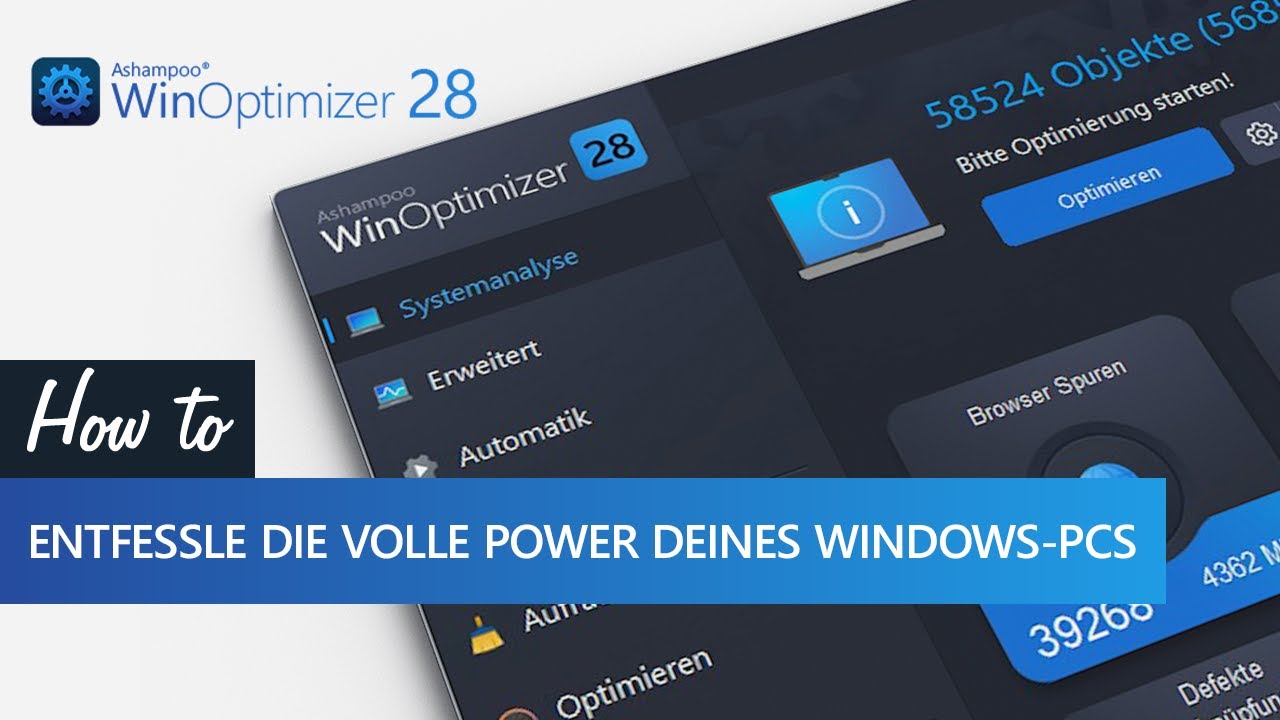 Ashampoo WinOptimizer 28 ESD, Vollversion, 3 PC