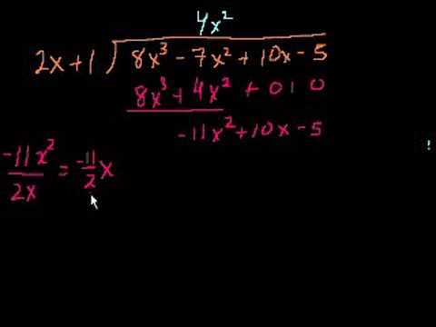 Algebraic Long Division