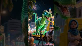 Download lagu green dinosaur and horse takbir keliling Idul Fitri 2025 #takbiran #idulfitri #dinosaur #fyp mp3