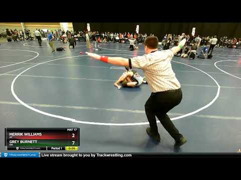 106 Lbs Champ. Round 3 - Grey Burnett, OH Vs Merrik Williams, AZ D42b