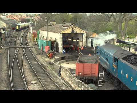 Cathedrals Express to Swanage with 4464 Bittern 19-04-12