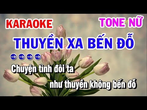 Karaoke Thuyền Xa Bến Đỗ | Nhạc Sống Tone Nữ | Karaoke Tuấn Cò