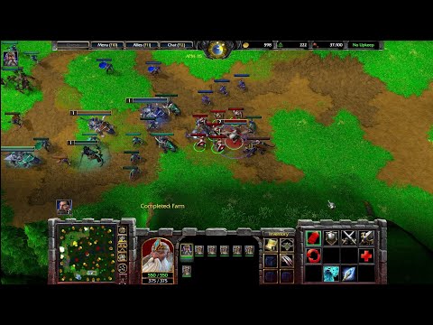 1 (Human) vs 11 Normal Computers AI (All Night Elf) | Warcraft 3 Reforged