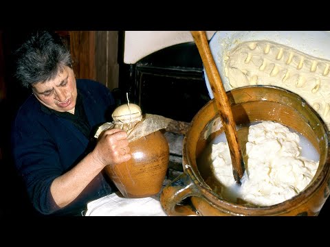 Artisan BUTTER in a clay butter dish. This was how it was made in the PYRENEES | Documentary film