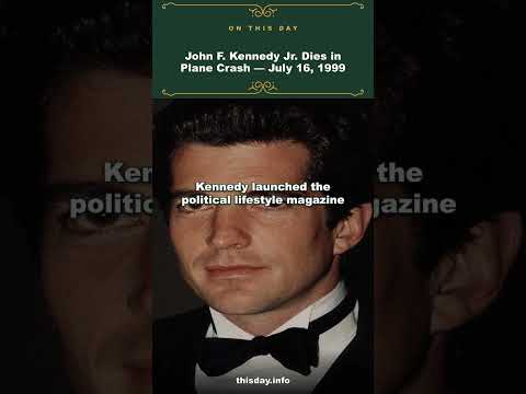 John F. Kennedy Jr. Dies in Plane Crash — July 16, 1999