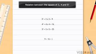 Pythagorean triplet Squares and Square Roots CBSE Class 8 Maths
