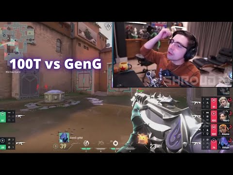 SHROUD REACTS TO GENG VS 100T - VCT Masters NA - Valorant