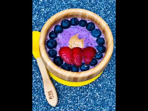2 Minute Mixed berry smoothie bowl for kids (Healthy Smoothies Toddler Approved)