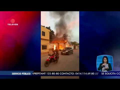 Un gran incendio consumió una tapicería en Zaraza - El Noticiero emisión meridiana 14/05/26