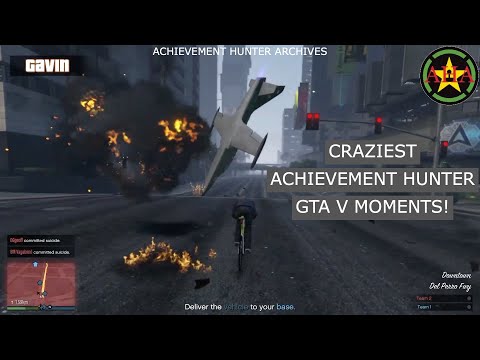 4 HOURS OF ACHIEVEMENT HUNTER'S BEST GTA V - AHASTA LA VISTA, KAMIKAZE, TITAN VS DUMP AND MORE!