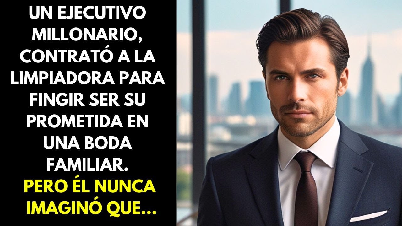 UN EJECUTIVO MILLONARIO CONTRATÓ A LA LIMPIADORA PARA FINGIR SER SU PROMETIDA EN UNA BODA FAMILIAR.