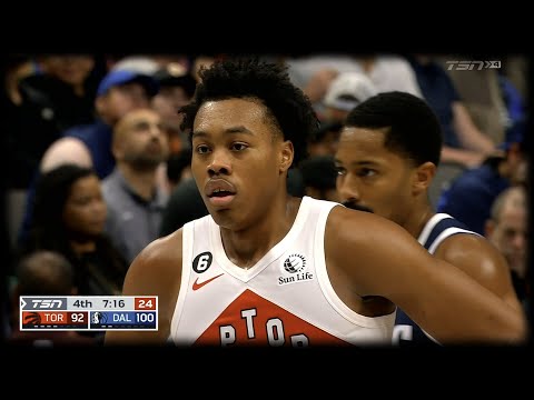 Scottie Barnes Makes Back to Back Plays - Raptors vs Mavs