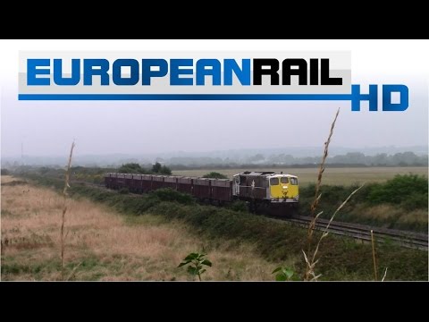 Iarnród Éireann Irish Rail 071 loco 073 + 11 Tara Mines Ore Wagons pass Mosney