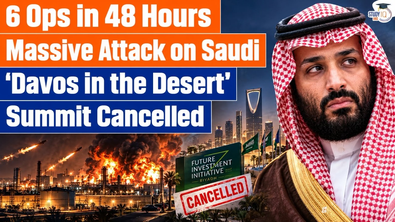 Attack on Saudi: ‘Davos in the Desert’ summit Cancelled | Ankit Agrawal Study IQ