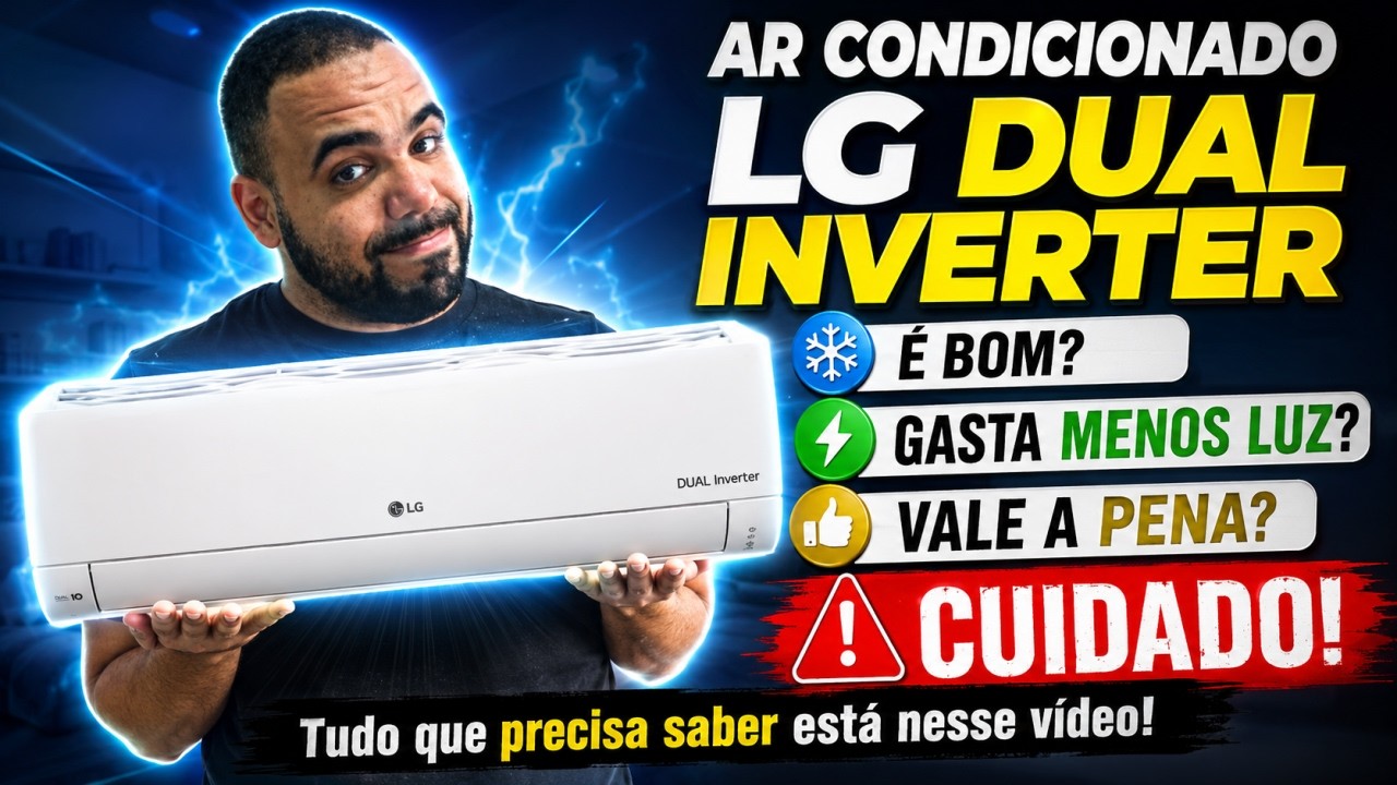 Miniatura da avaliação em vídeo de Ar Condicionado LG Dual Inverter Voice 9.000 Btus Frio R-32