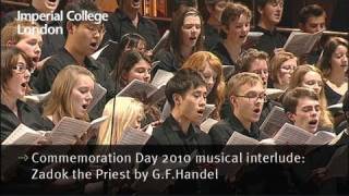 Commemoration Day 2010: musical interlude: Zadok the Priest by G.F.Handel