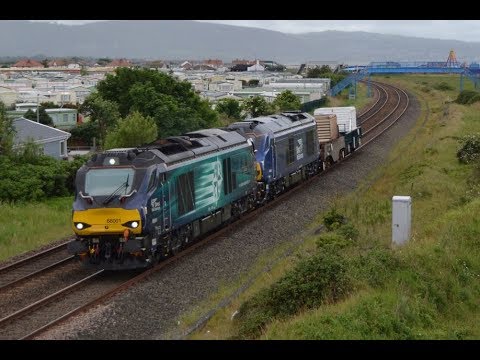 #904: [Flask] DRS Class 68001 & 68026 pass Bordorgan and Towyn (02/06/17)