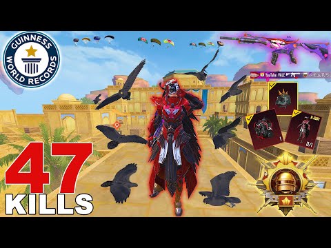 47KILLS!!???? in 1 MATCHES HARDEST GAMEPLAY EVER with BLOOD-RAVEN x-SUIT ???? I SOLO VS SQUAD PUBG Mobile