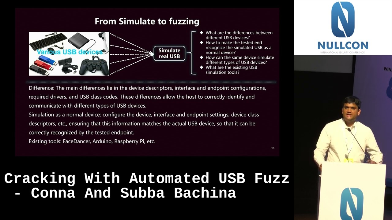 Nullcon Goa 2023 | Cracking With Automated USB Fuzz By Subba Bachina & Conna