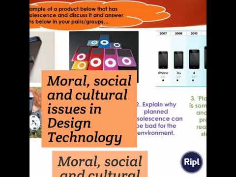 Moral, social and cultural issues in Design Technology
