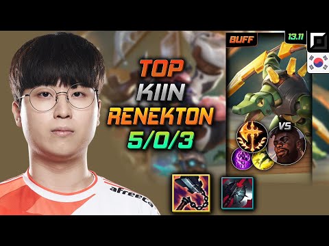 Renekton Top Build Kiin Goredrinker Conqueror - LOL KR Challenger Patch 13.11