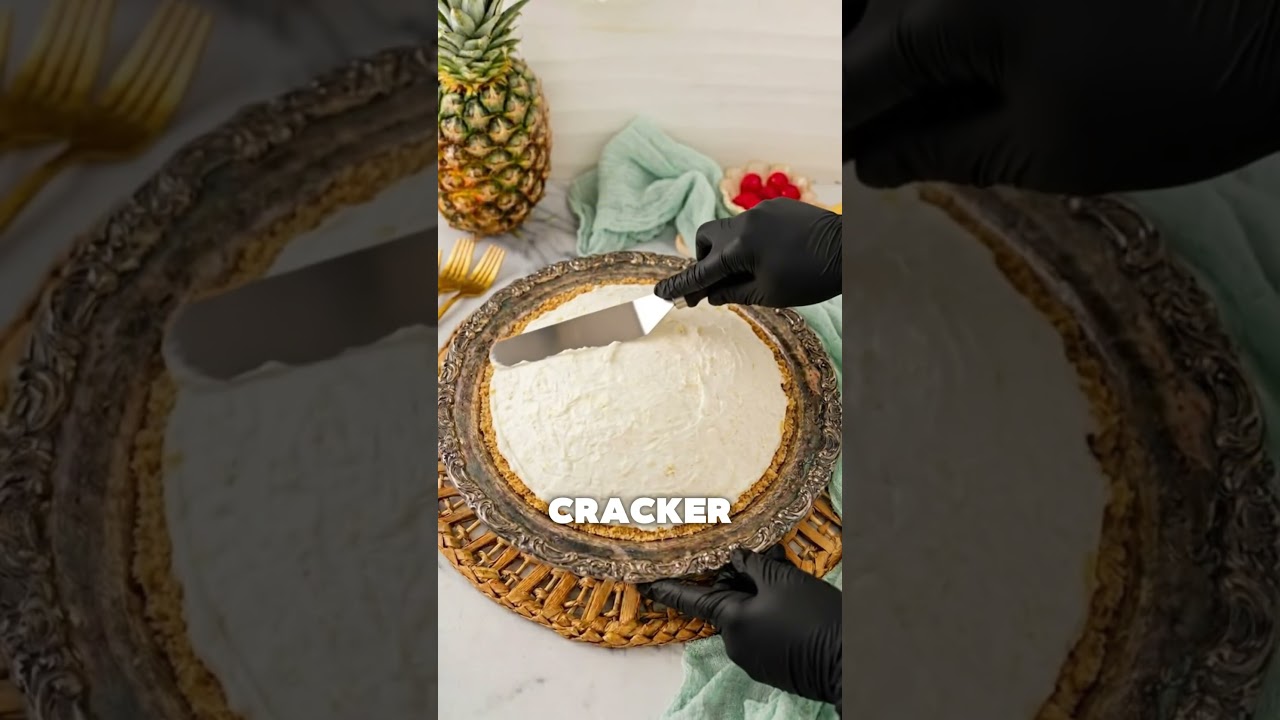 No-Bake Pineapple Cream Pie | Easy & Creamy Dessert #easyrecipe