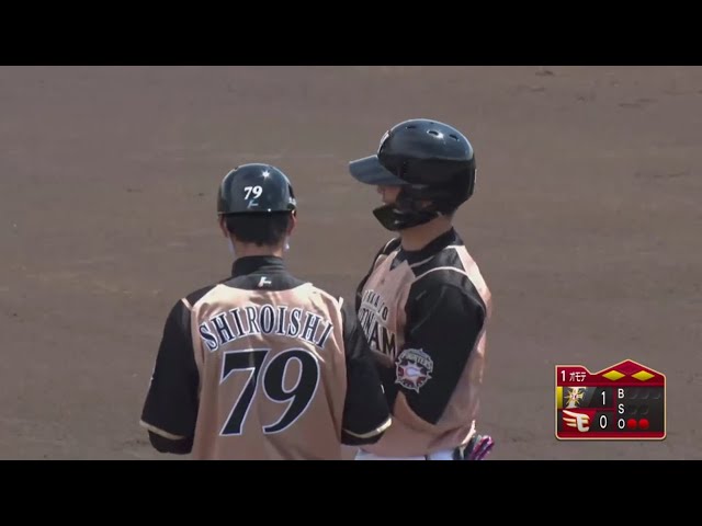 【ファーム】ファイターズ・清水 センター返しで先制のタイムリーヒット!! 2020/7/24 E-F(ファーム)