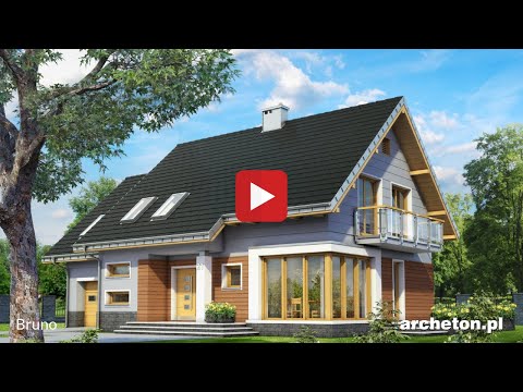 Projekt domu Bruno - archeton.pl - z użytkowym poddaszem 206,3 m2