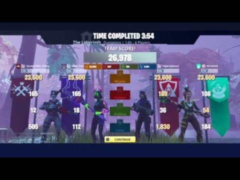 Fortnite - STW | Lab | PL 140 | Group | Speed Run | 3:54