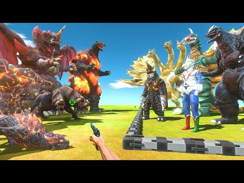 FPS Avatar Rescues Space Kaiju Monsters and Fights Volcano Monsters - Animal Revolt Battle Simulator