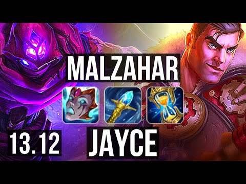 MALZAHAR vs JAYCE (TOP) | 4.2M mastery, 1500+ games, 8/2/9, Dominating | KR Diamond | 13.12