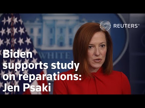 拜登支持研究賠償問題。拜登支持研究賠償問題：白宮 (Biden supports study on reparations: White House)