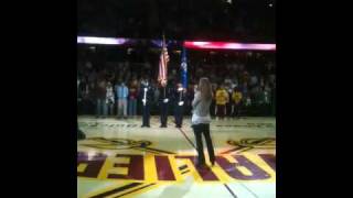 Clip of Didi Benami performing NBA National Anthem for Cleveland Cavaliers v. Orlando Magic