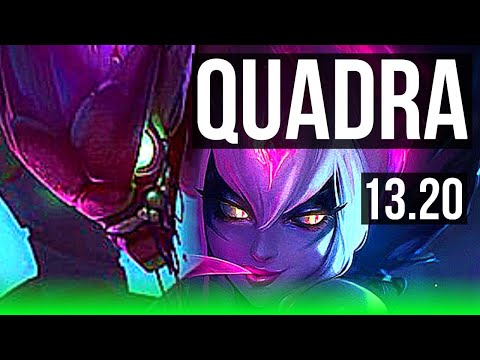 KHA'ZIX vs EVELYNN (JNG) | Quadra, 800+ games, 1.2M mastery, Legendary, 14/4/6 | BR Master | 13.20
