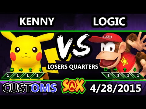 S@X Customs - WS | Kenny (Pikachu) Vs. VGBC | Logic (Diddy) - SSB4 Losers Quarters - Smash Wii U