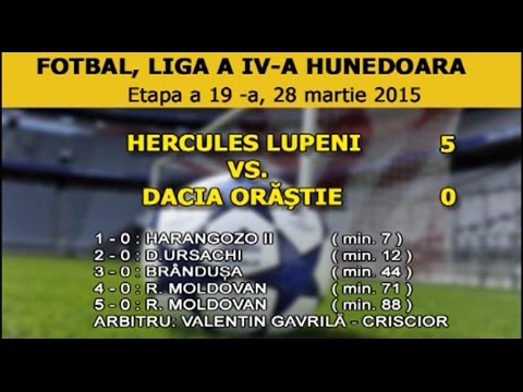 LIGA IV - Hercules Lupeni - Dacia Orastie (5 - 0) 28 MARTIE 2015