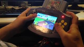 Handheld Portable Nintendo 64 Mario Kart 64 Mario Raceway 1 Lap 23"75!