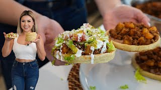 Authentic Mexican SOPES with my 2 minute Homemade CHORIZO, doesn’t get better than this!