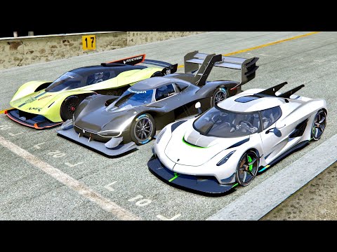 Koenigsegg Jesko Absolut vs Volkswagen ID. R Pikes Peak vs Aston Martin Valkyrie AMR Pro - Monza
