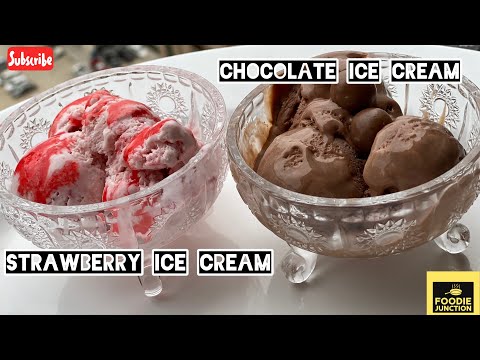 Chocolate Ice cream & Strawberry ice cream | Ice Cream at home | Ice cream Recipe