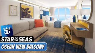Star of the Seas | Ocean View Balcony Walkthrough Tour | Royal Caribbean 2025 | 4k