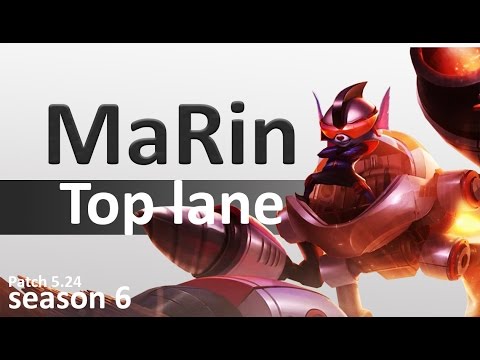 LGD MaRin : Rumble vs Rengar | Top lane | S6 Challenger Ranked | Patch 5.24