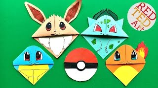 5  MUST TRY Pokemon Bookmark Corner DIY - Eevee &amp; Friends - Cute &amp; Easy Paper DIYs