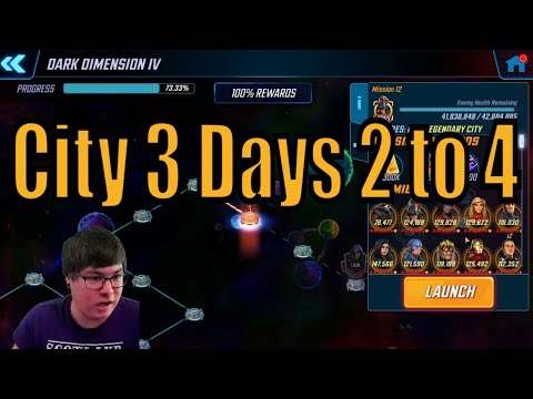 Dark Dimension 4 City 3 (Node 12) Days 2-4 - Marvel Strike Force