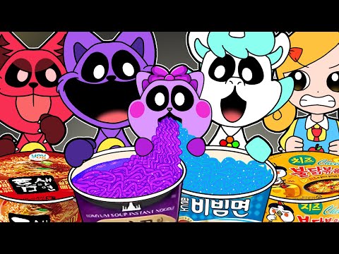 Convenience Store Food Mukbang VS Poppy Playtime Chapter3 CATNAP COMPLETE EDITION | Animation | ASMR