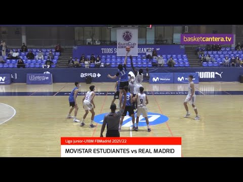 Junior MOVISTAR ESTUDIANTES vs REAL MADRID.- Liga Junior FBMadrid 24/10/21 #BasketCantera.TV