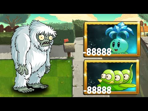 Treasure Yeti VS All Plants With 1 Plant Food : Plants VS Zombie 2