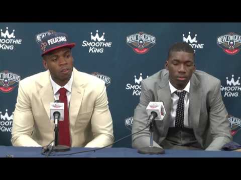 Buddy Hield & Cheick Diallo   Introductory Press Conference   Pelicans ¦ 2016 NBA Draft