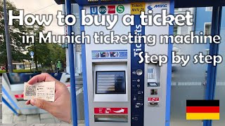 [München Transport] How to buy a weekly ticket in Munich ticketing machine | Step by step